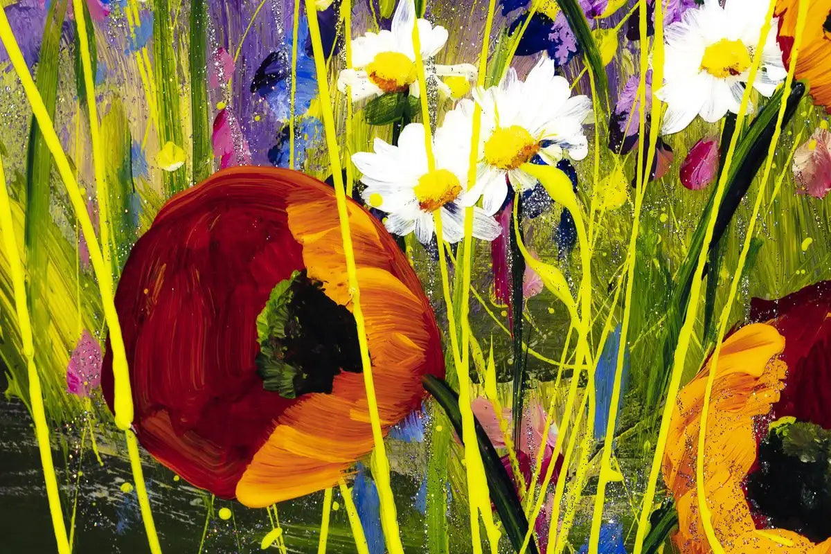 Poppy Pathway - Original - SOLD by artist Rozanne Bell - Wyecliffe Galleries