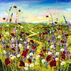 Poppy Pathway - Original - SOLD by artist Rozanne Bell - Wyecliffe Galleries