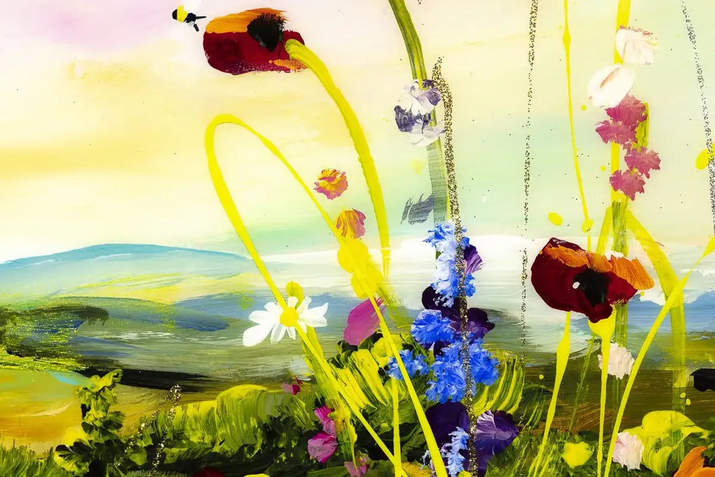 Poppy Pathway - Original - SOLD by artist Rozanne Bell - Wyecliffe Galleries