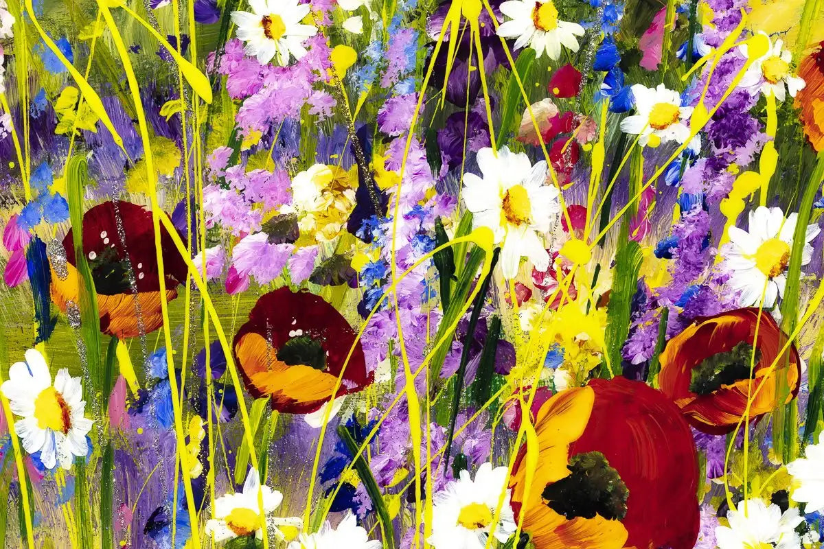 Poppy Pathway - Original - SOLD by artist Rozanne Bell - Wyecliffe Galleries