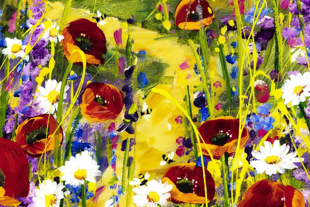 Poppy Pathway - Original - SOLD by artist Rozanne Bell - Wyecliffe Galleries