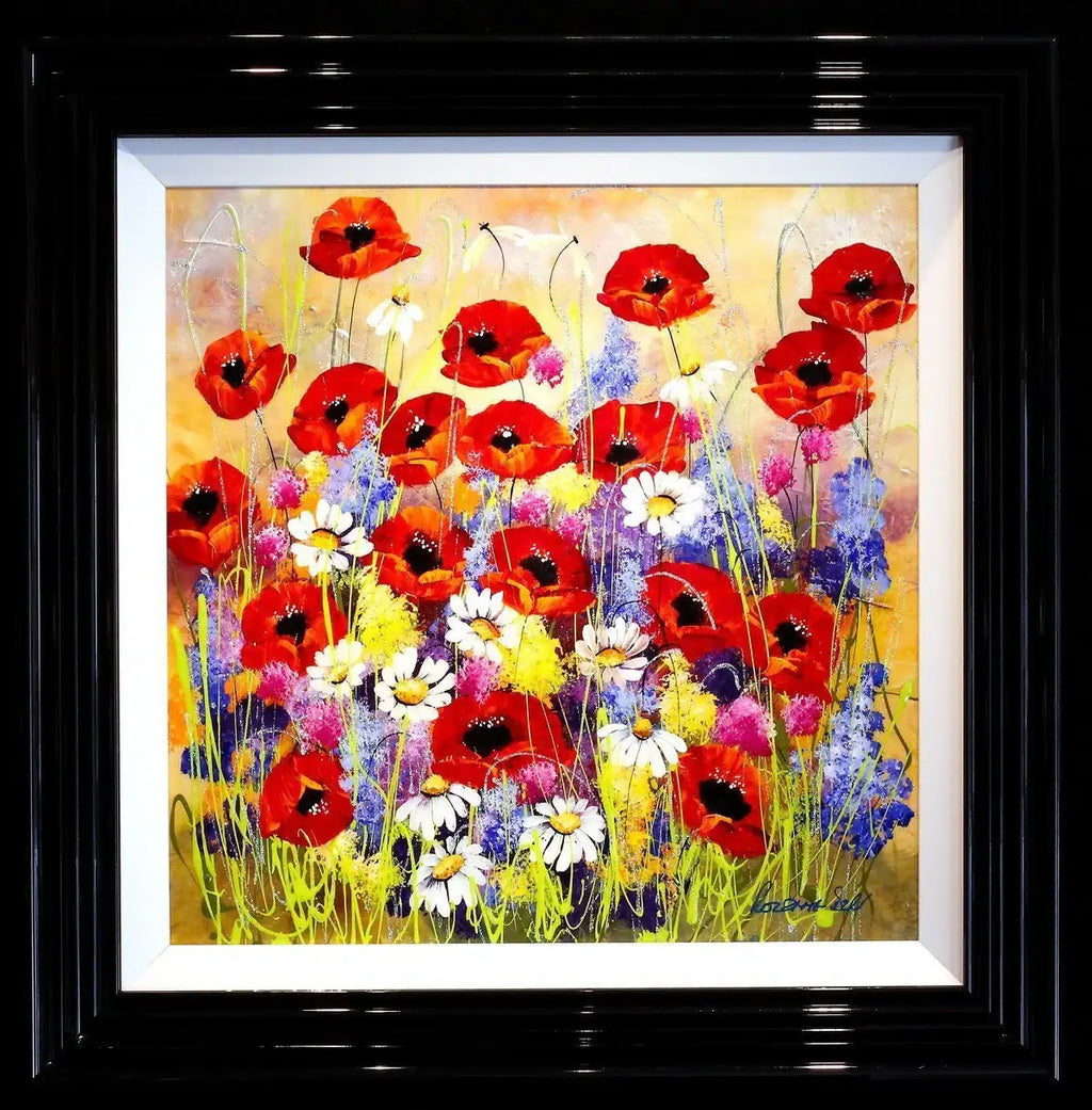 Poppy Shimmer II - SOLD by artist Rozanne Bell - Wyecliffe Galleries