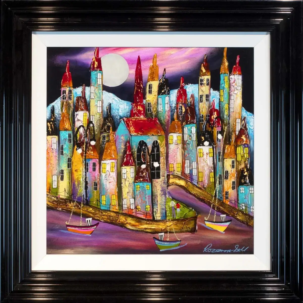 Port in a Storm - SOLD by artist Rozanne Bell - Wyecliffe Galleries