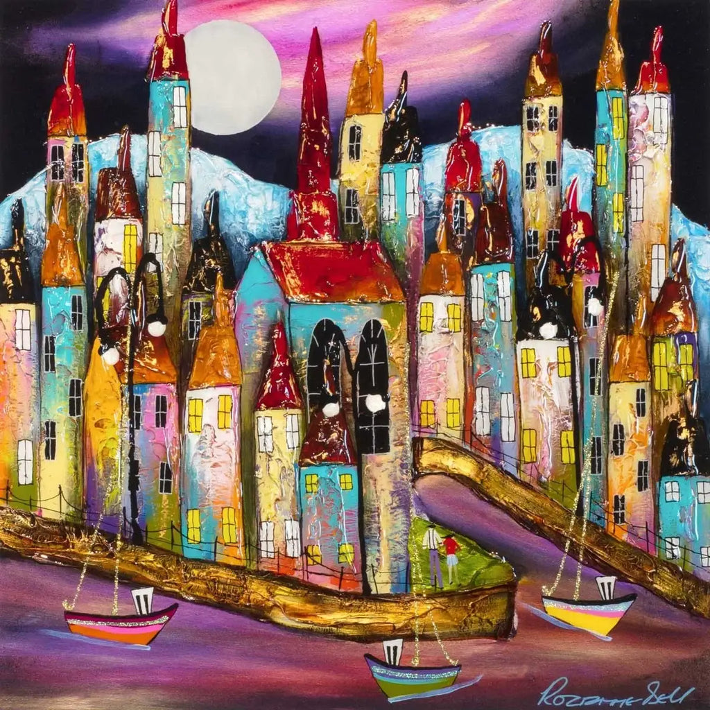 Port in a Storm - SOLD by artist Rozanne Bell - Wyecliffe Galleries