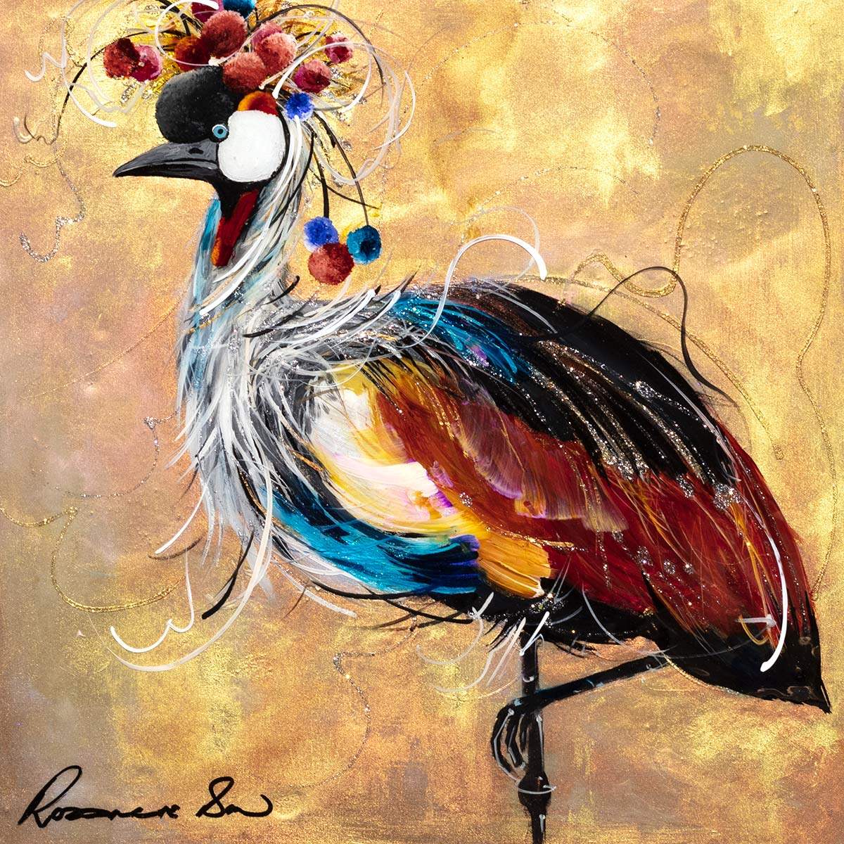 Pose! - Original - SOLD by artist Rozanne Bell - Wyecliffe Galleries