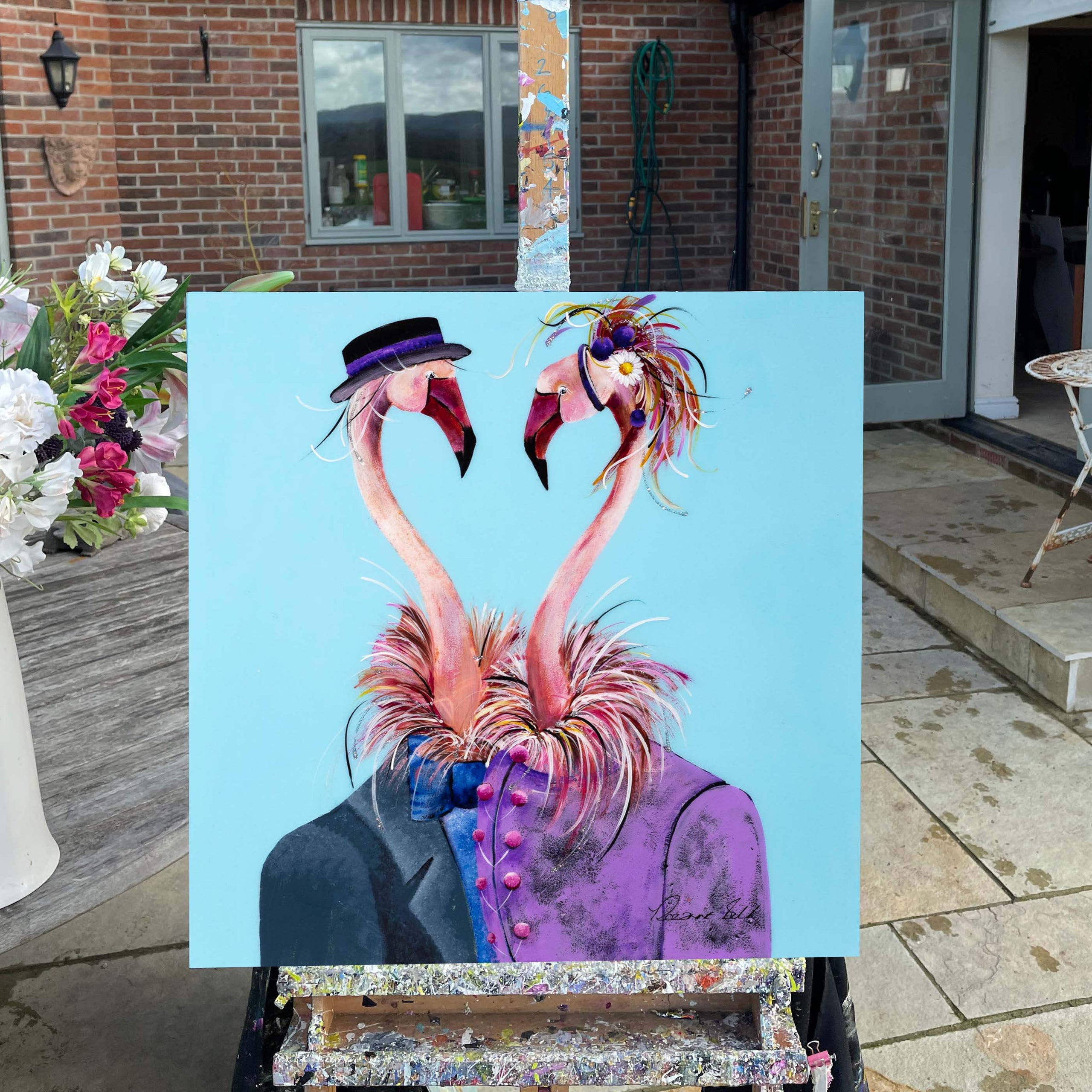 Posh and Beak - Original by artist Rozanne Bell - Wyecliffe Galleries