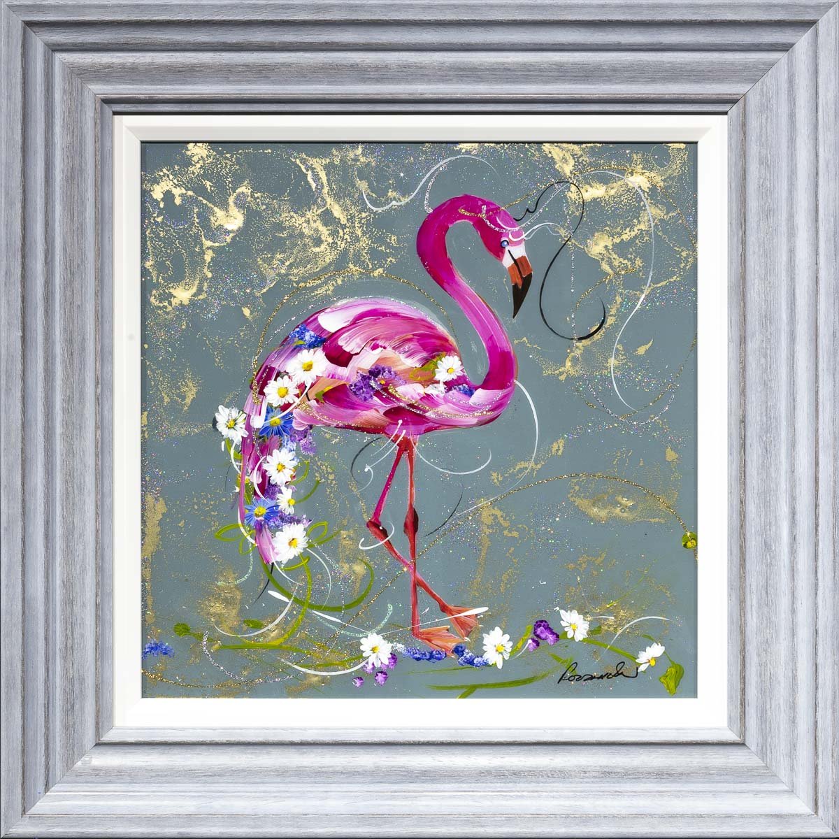 Pretty in Pink Rozanne Bell Framed