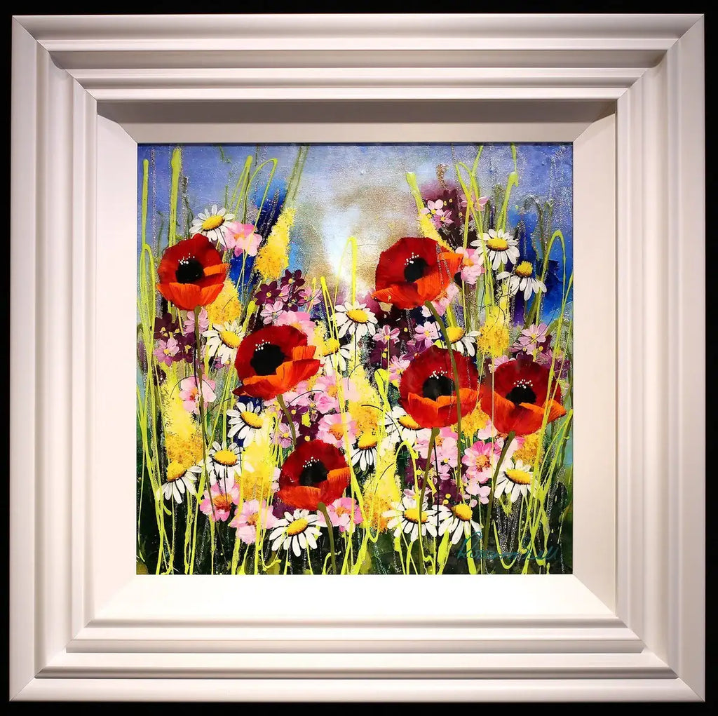 Pretty Poppies I - Original - SOLD by artist Rozanne Bell - Wyecliffe Galleries
