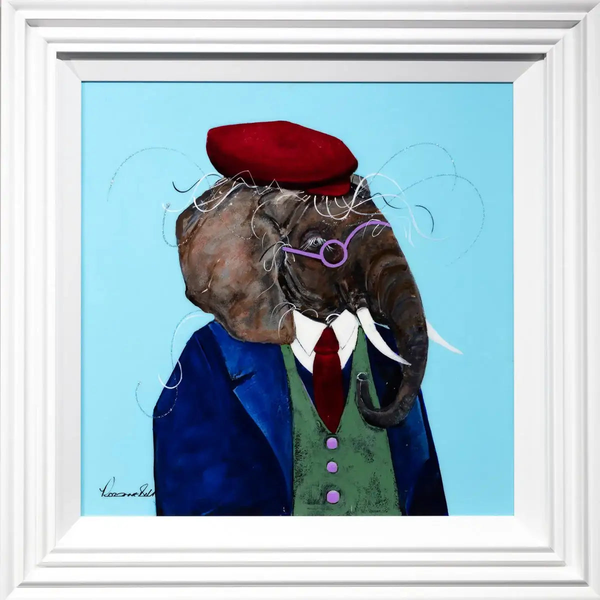 Professor Trunk - Original - SOLD by artist Rozanne Bell - Wyecliffe Galleries