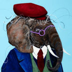 Professor Trunk - Original - SOLD by artist Rozanne Bell - Wyecliffe Galleries