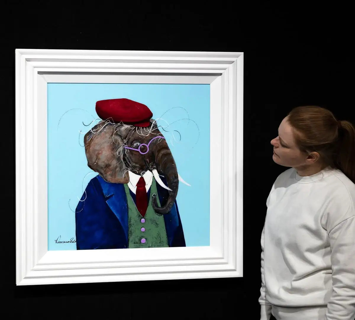 Professor Trunk - Original - SOLD by artist Rozanne Bell - Wyecliffe Galleries