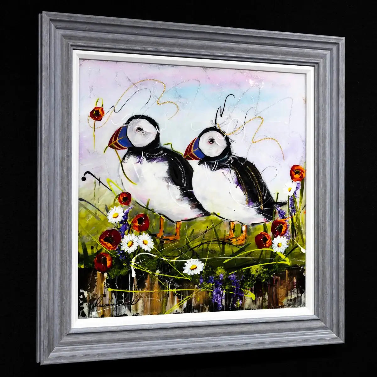 Puffin Along - Original by artist Rozanne Bell - Wyecliffe Galleries