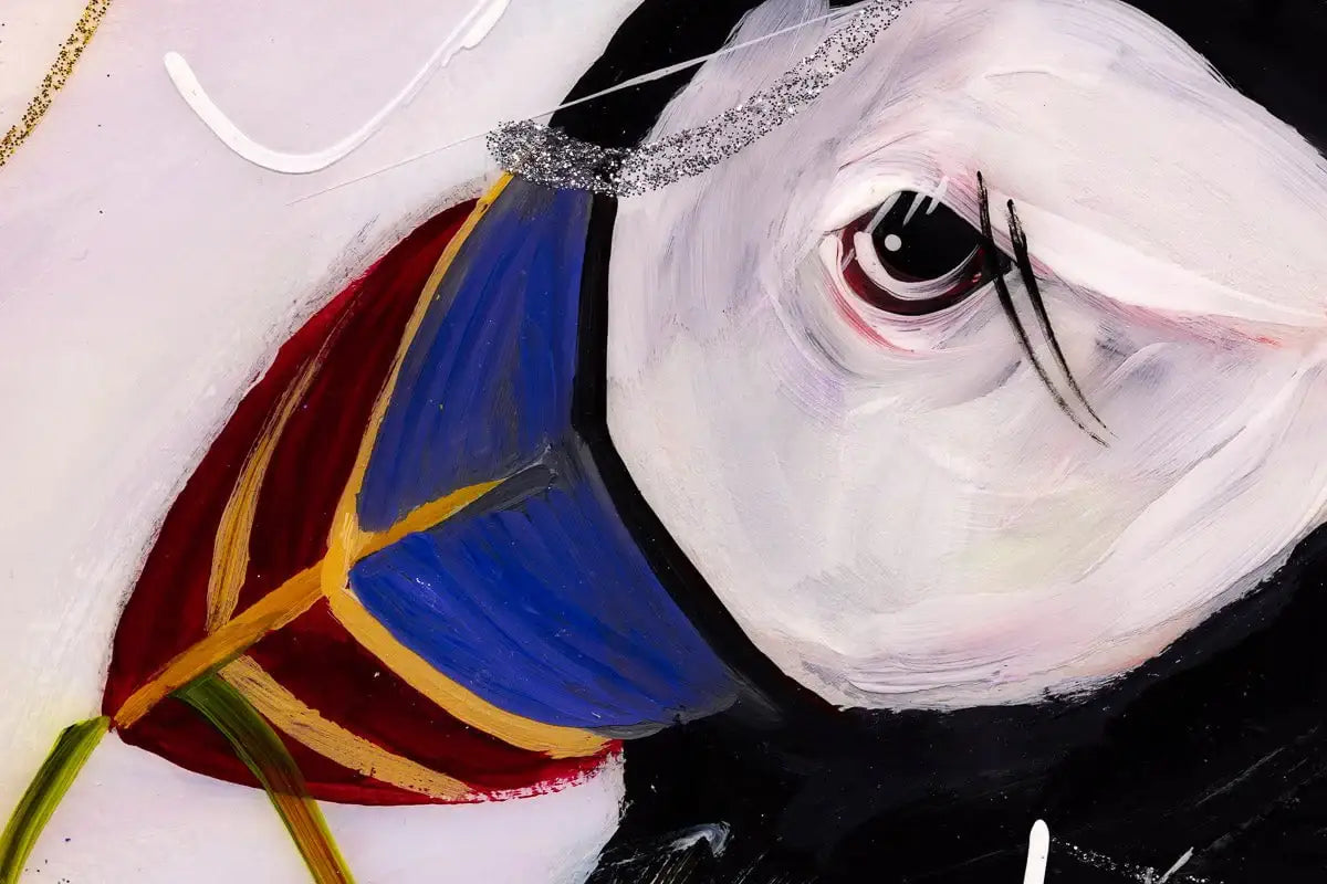 Puffin Along - Original by artist Rozanne Bell - Wyecliffe Galleries