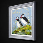 Puffin Play - Original - SOLD by artist Rozanne Bell - Wyecliffe Galleries