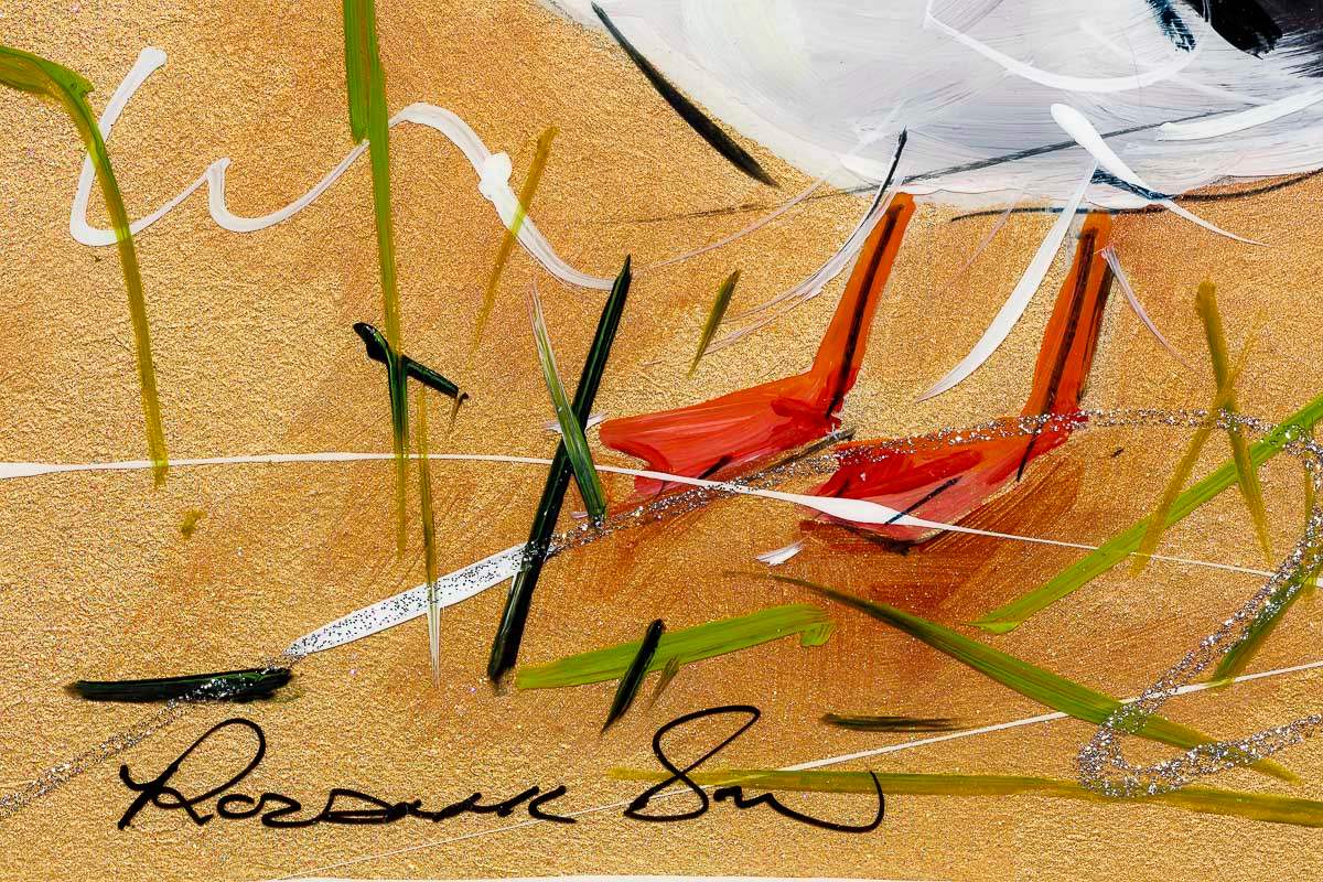 Puffin Passion - Original - SOLD by artist Rozanne Bell - Wyecliffe Galleries