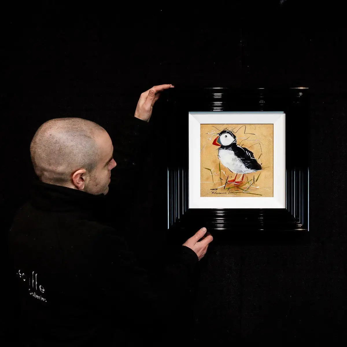 Puffin Passion - Original - SOLD by artist Rozanne Bell - Wyecliffe Galleries