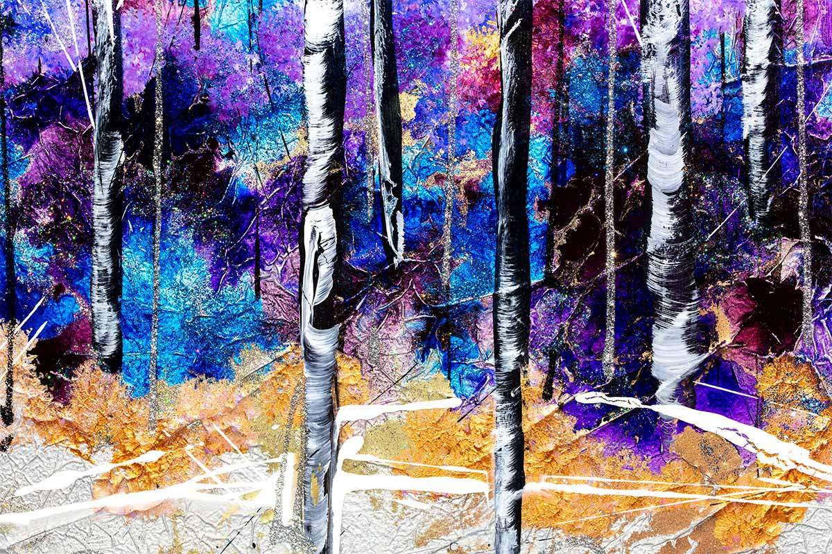 Purple Hope - Original - SOLD by artist Rozanne Bell - Wyecliffe Galleries