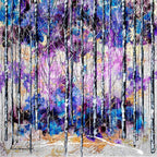 Purple Hope - Original - SOLD by artist Rozanne Bell - Wyecliffe Galleries