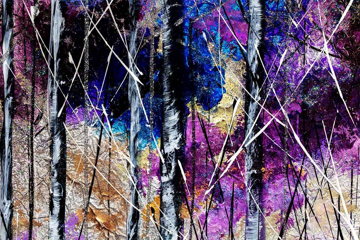 Purple Hope - Original - SOLD by artist Rozanne Bell - Wyecliffe Galleries