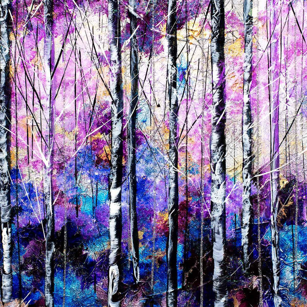 Purple Hope - Original - SOLD by artist Rozanne Bell - Wyecliffe Galleries
