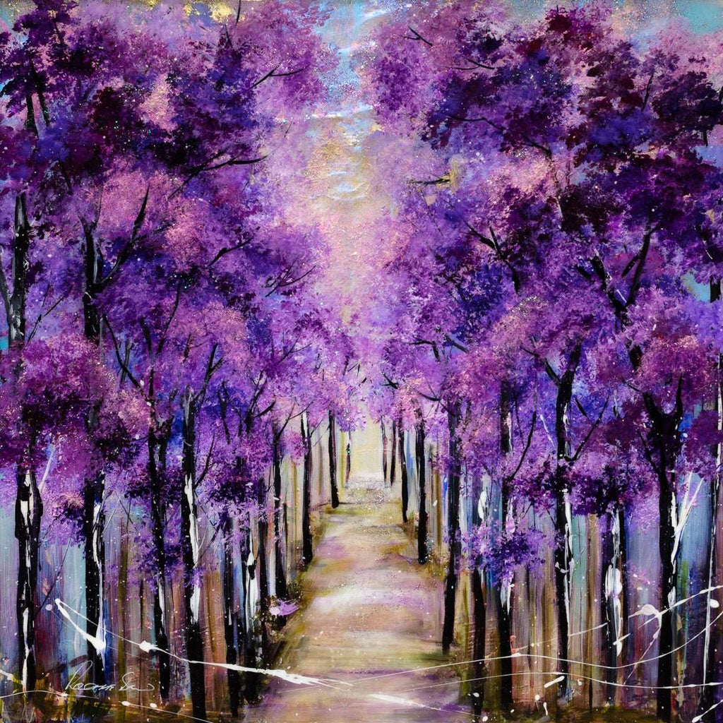 Purple Paradise - Original - SOLD by artist Rozanne Bell - Wyecliffe Galleries