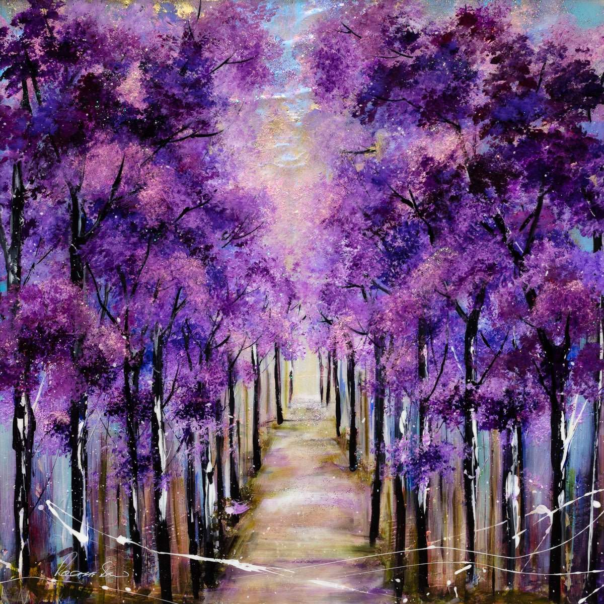 Purple Paradise - Original - SOLD by artist Rozanne Bell - Wyecliffe Galleries