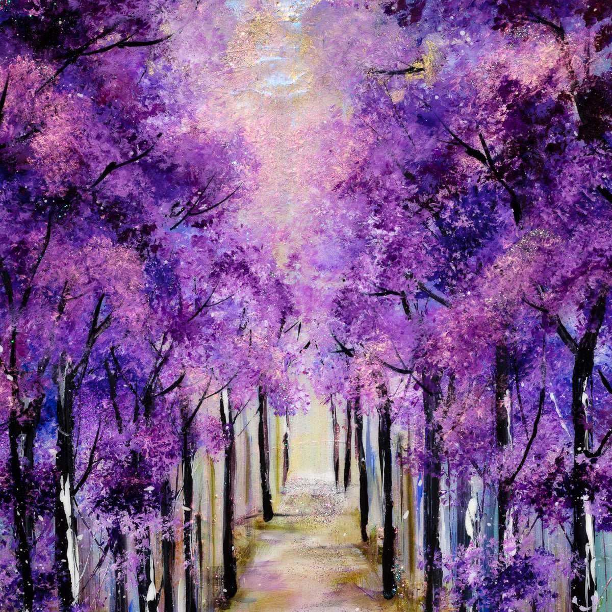 Purple Paradise - Original - SOLD by artist Rozanne Bell - Wyecliffe Galleries