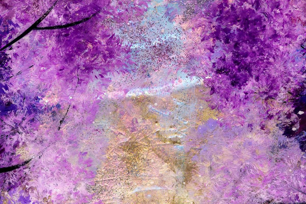 Purple Paradise - Original - SOLD by artist Rozanne Bell - Wyecliffe Galleries