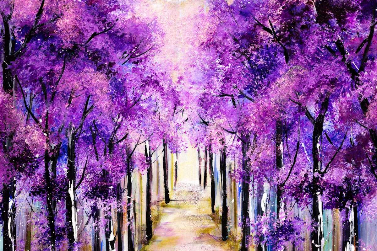 Purple Paradise - Original - SOLD by artist Rozanne Bell - Wyecliffe Galleries