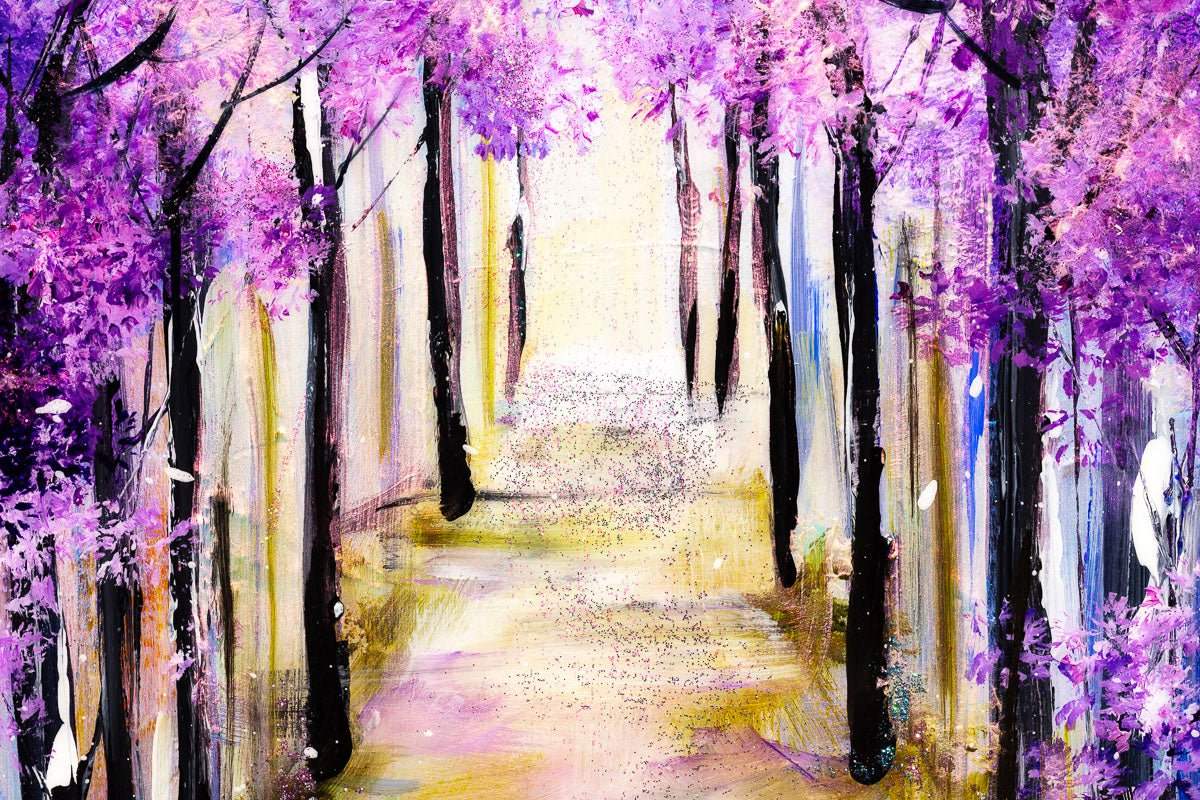 Purple Paradise - Original - SOLD by artist Rozanne Bell - Wyecliffe Galleries