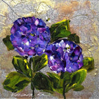 Purple Posy - Original - SOLD by artist Rozanne Bell - Wyecliffe Galleries