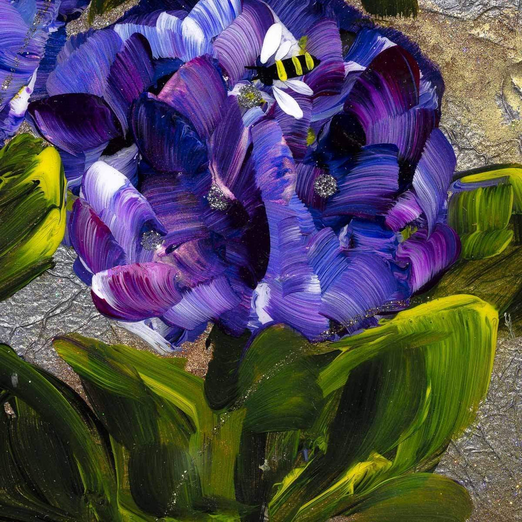 Purple Posy - Original - SOLD by artist Rozanne Bell - Wyecliffe Galleries