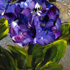 Purple Posy - Original - SOLD by artist Rozanne Bell - Wyecliffe Galleries