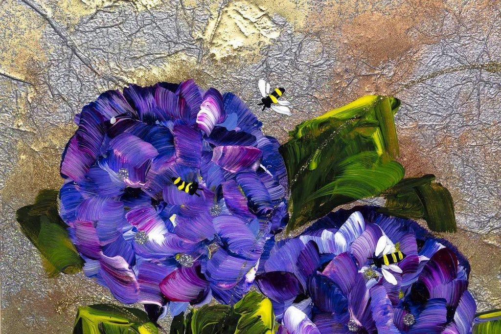 Purple Posy - Original - SOLD by artist Rozanne Bell - Wyecliffe Galleries