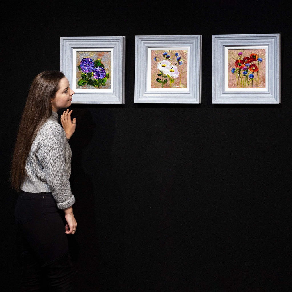 Purple Posy - Original - SOLD by artist Rozanne Bell - Wyecliffe Galleries