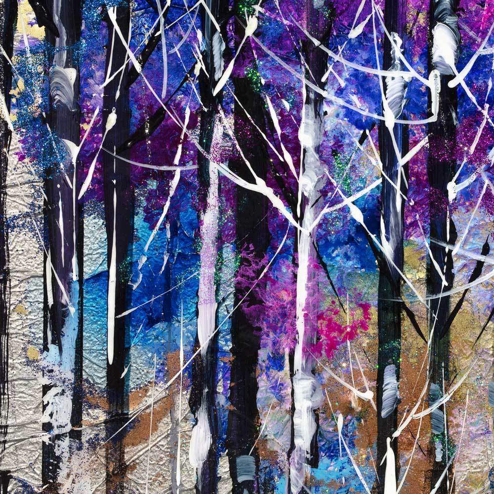 Purple Shimmer - Original - SOLD by artist Rozanne Bell - Wyecliffe Galleries