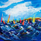 Race Day - Original - SOLD by artist Rozanne Bell - Wyecliffe Galleries