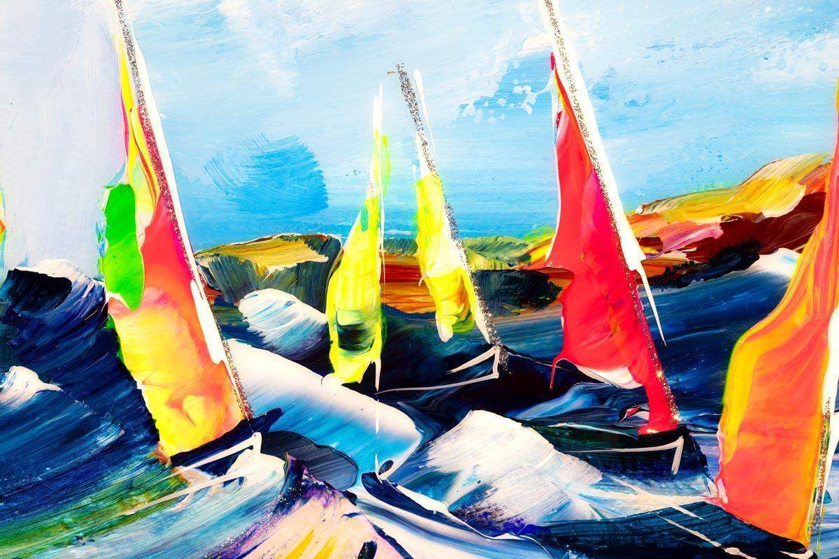 Race Day - Original - SOLD by artist Rozanne Bell - Wyecliffe Galleries