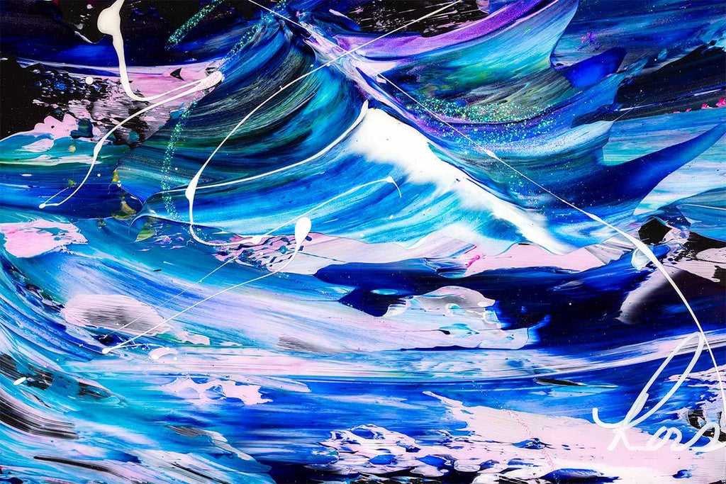 Racing at Night I - SOLD by artist Rozanne Bell - Wyecliffe Galleries