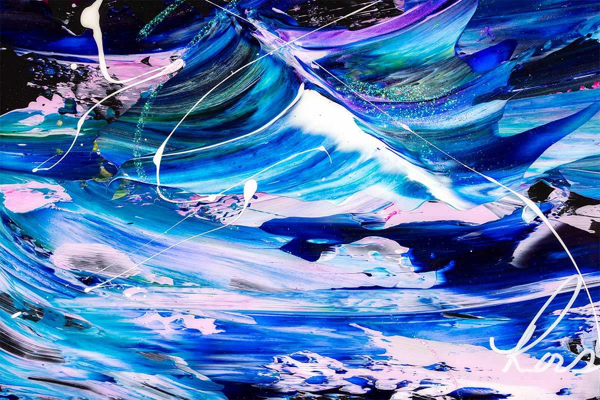 Racing at Night I - SOLD by artist Rozanne Bell - Wyecliffe Galleries