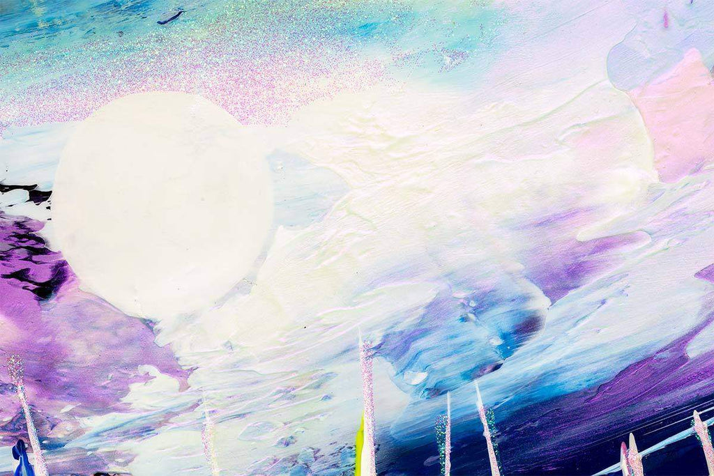 Racing at Night I - SOLD by artist Rozanne Bell - Wyecliffe Galleries