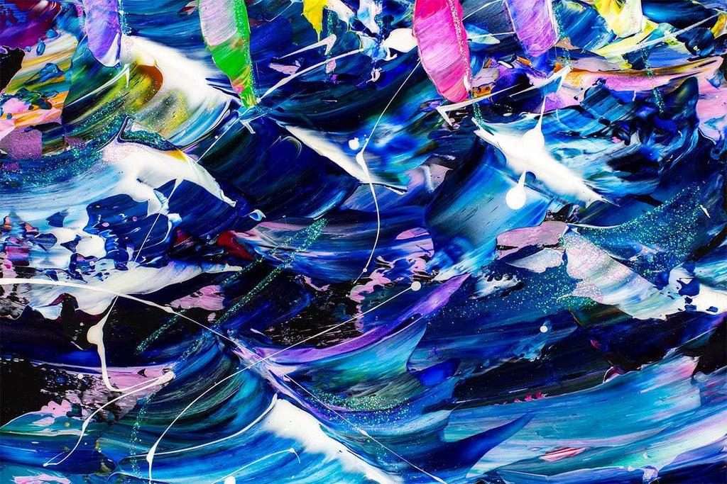 Racing at Night I - SOLD by artist Rozanne Bell - Wyecliffe Galleries