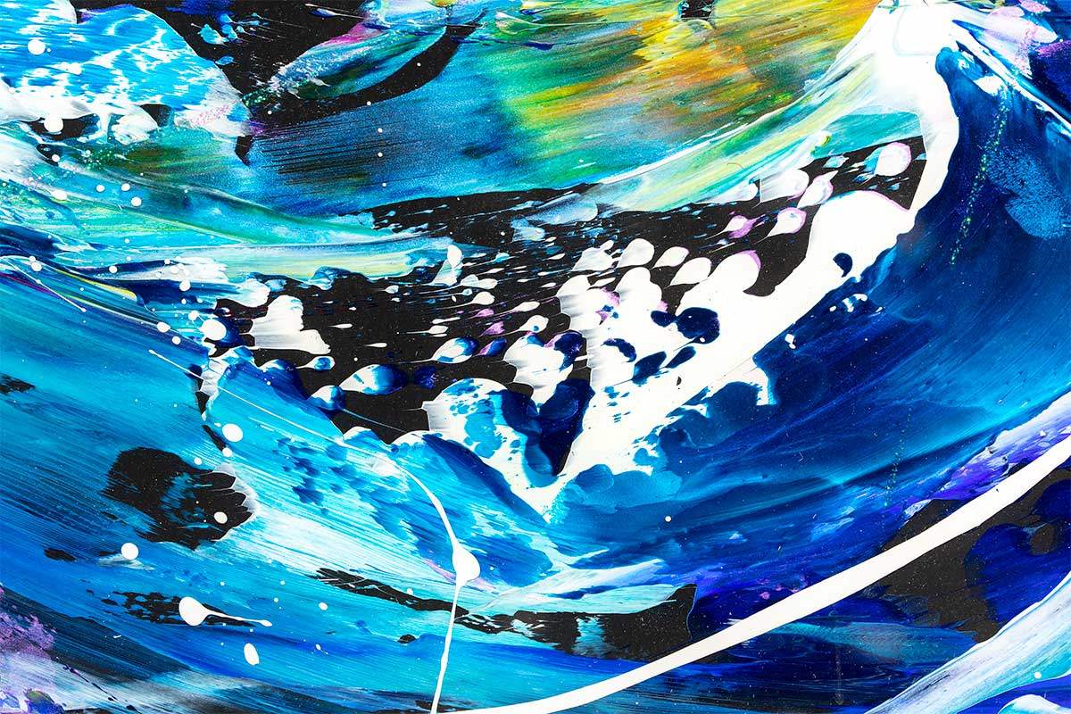 Racing at Night II - Original - SOLD by artist Rozanne Bell - Wyecliffe Galleries