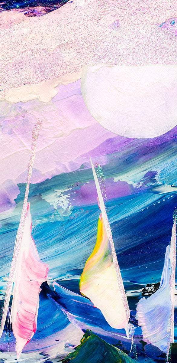 Racing at Night II - Original - SOLD by artist Rozanne Bell - Wyecliffe Galleries