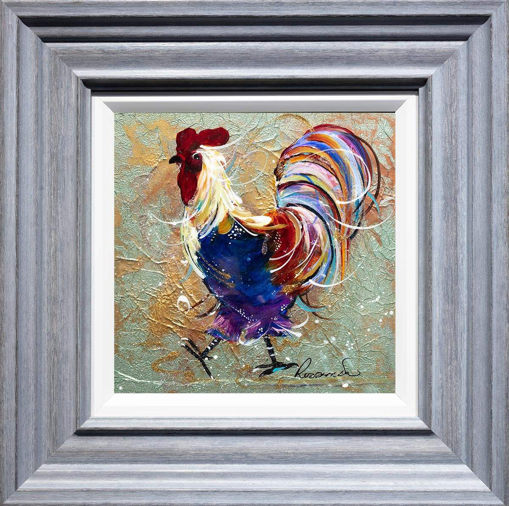 Rainbow Feathers - Original - SOLD by artist Rozanne Bell - Wyecliffe Galleries