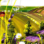 Rainbow Fields - Original - SOLD by artist Rozanne Bell - Wyecliffe Galleries