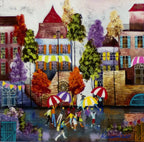 Rainy Days - SOLD by artist Rozanne Bell - Wyecliffe Galleries