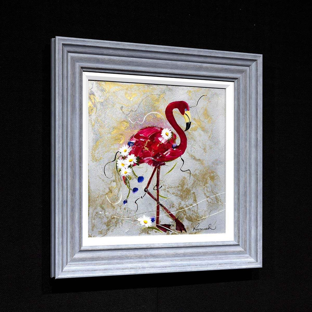 Ready to Flamingle - Original - SOLD by artist Rozanne Bell - Wyecliffe Galleries