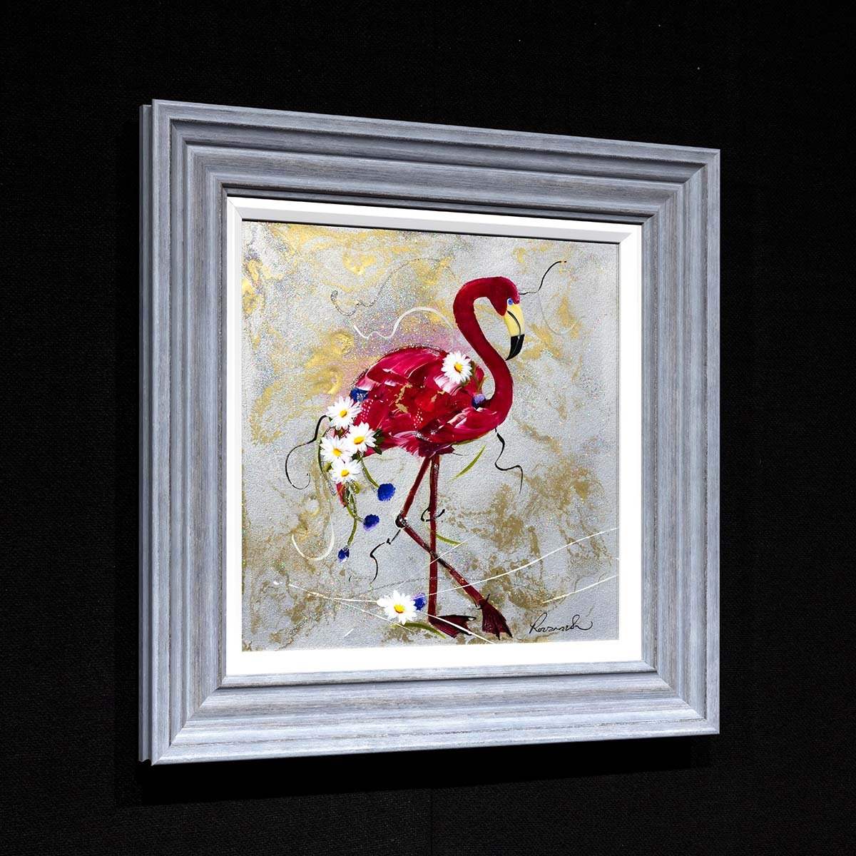 Ready to Flamingle - Original - SOLD by artist Rozanne Bell - Wyecliffe Galleries