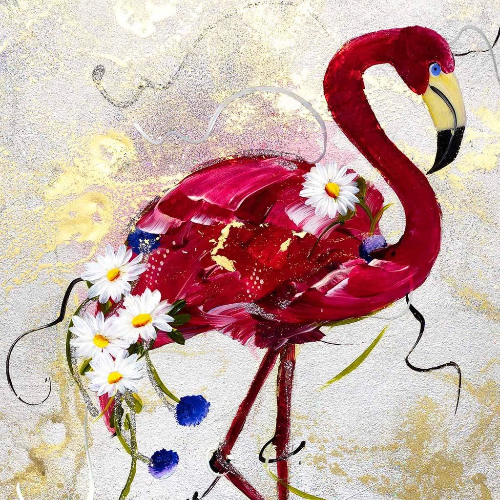 Ready to Flamingle - Original - SOLD by artist Rozanne Bell - Wyecliffe Galleries
